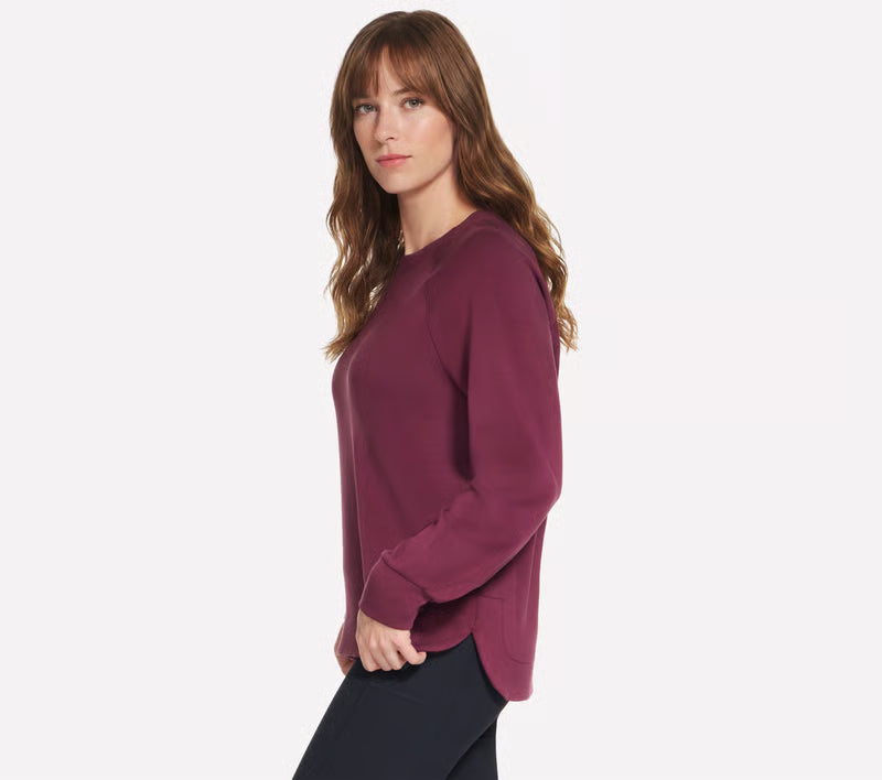 Skechers Cozy Luxe Crewneck Jumper W Burgundy/Pink