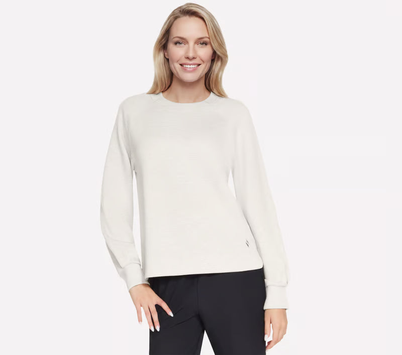 Skechers Cozy Luxe Crewneck Jumper W Off White/Mauve