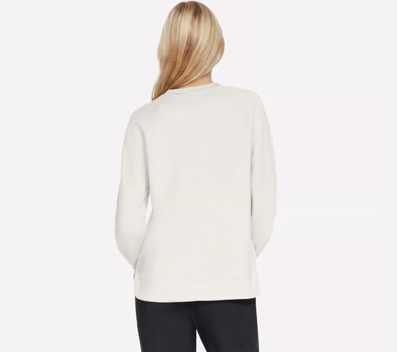Skechers Cozy Luxe Crewneck Jumper W Off White/Mauve
