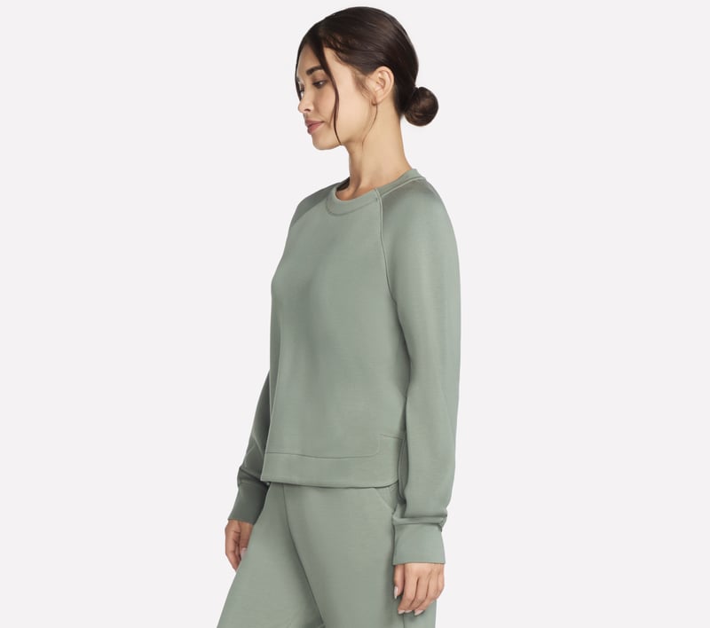 Skechers Skech Luxe Elevate LS Crew Neck Jumper W Taupe / Olive
