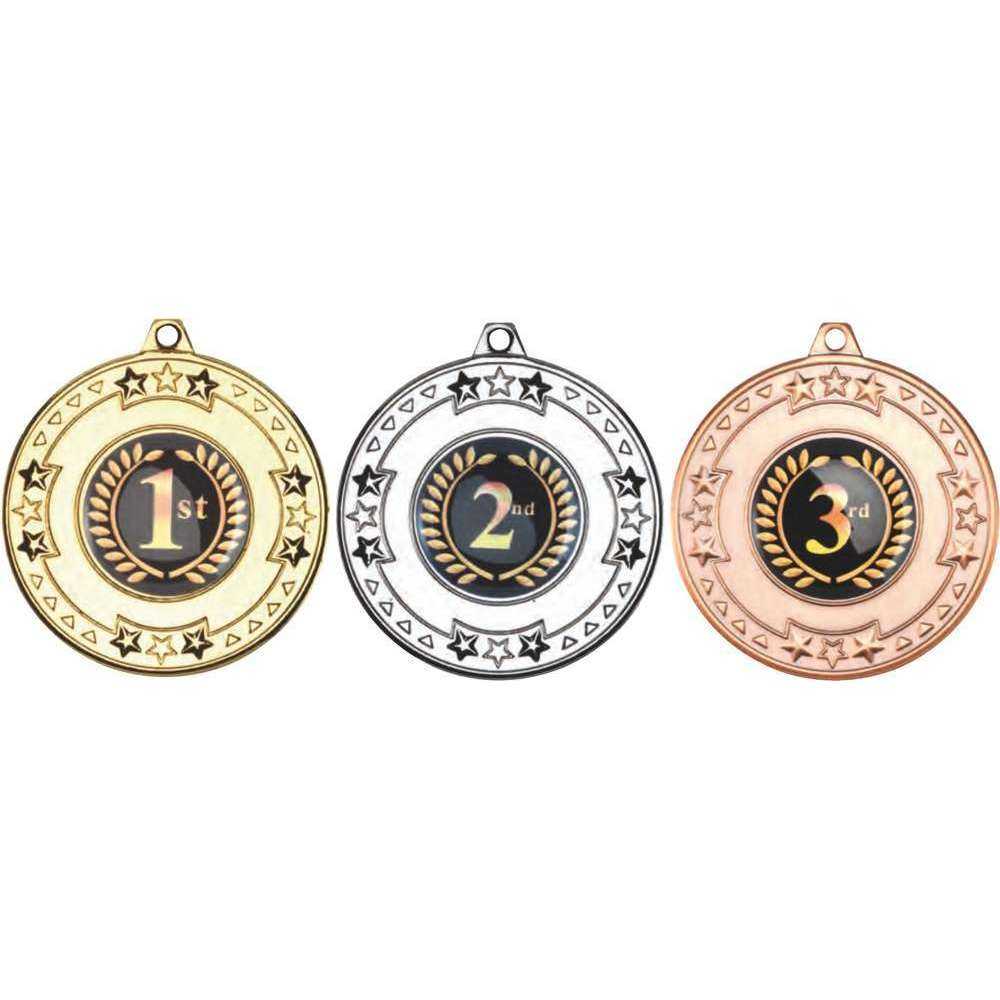 Tri Star Medal (1in centre inc.) - 2in
