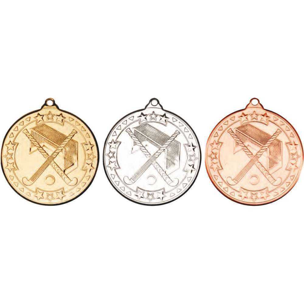 Hockey Tri Star Medal - 2in