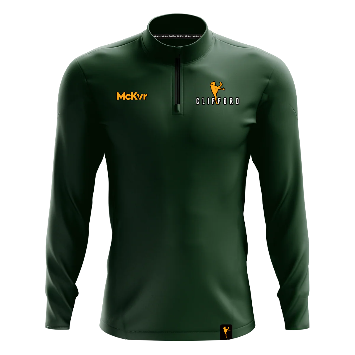 Clifford Range 1/4 Zip Top Adult Forest Green/Amber