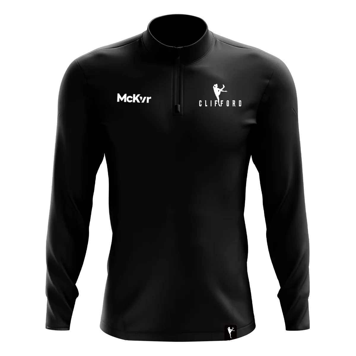 Clifford Range 1/4 Zip Top Adult Black/White