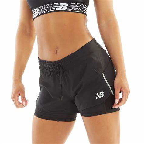 NB Impact Run 2in1 Short W Black