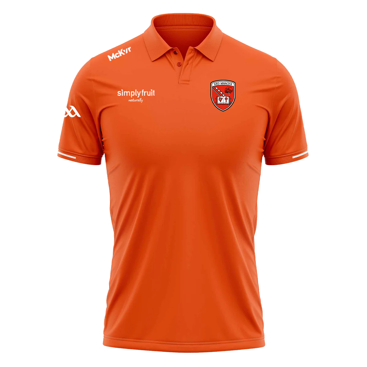 Armagh GAA Official Vital Polo Top Adults Orange / White