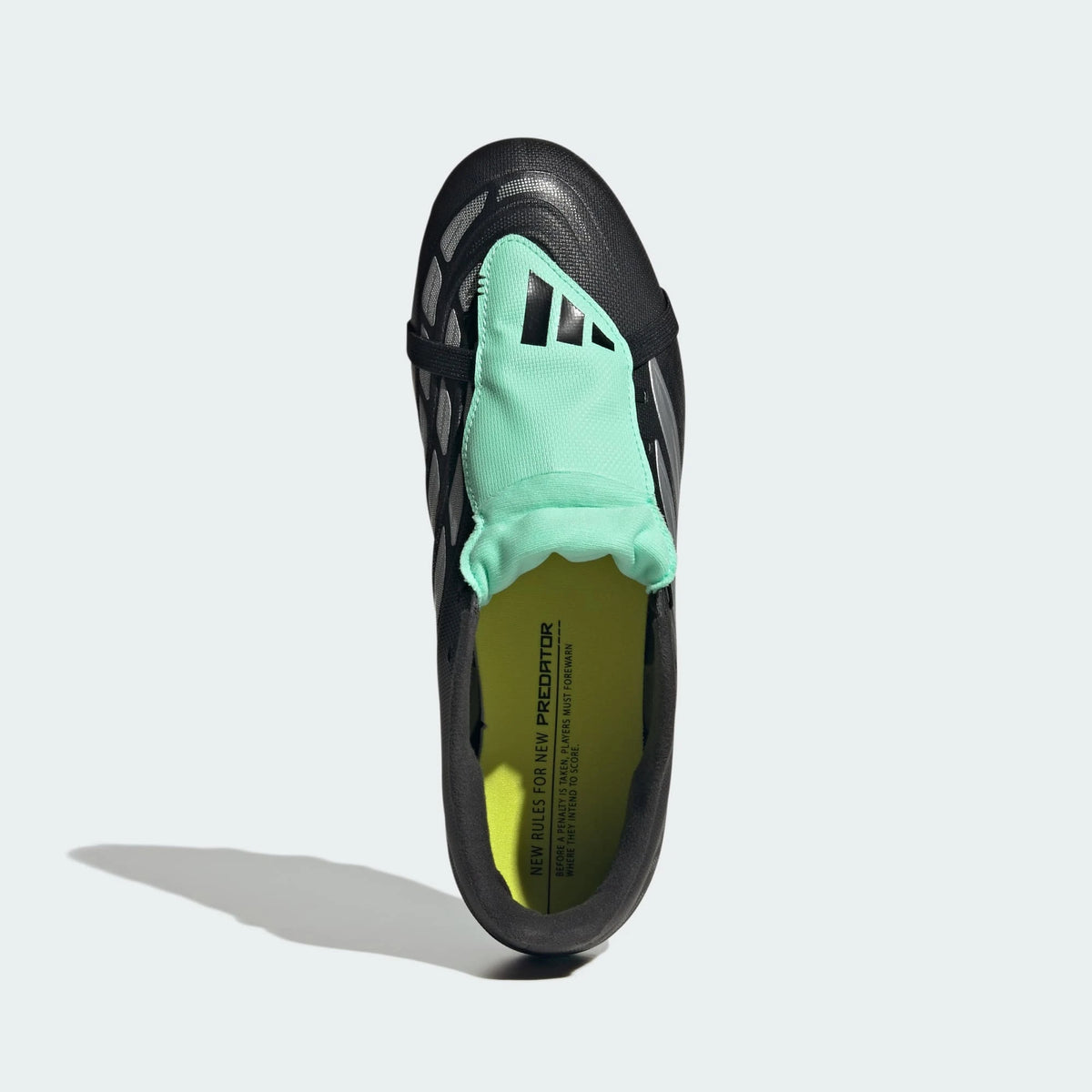 Adidas PREDATOR CLUB Fold-Over Tongue Firm Ground/ Multi Ground Football Boots - Core Black / Silver Metallic / Pulse Mint