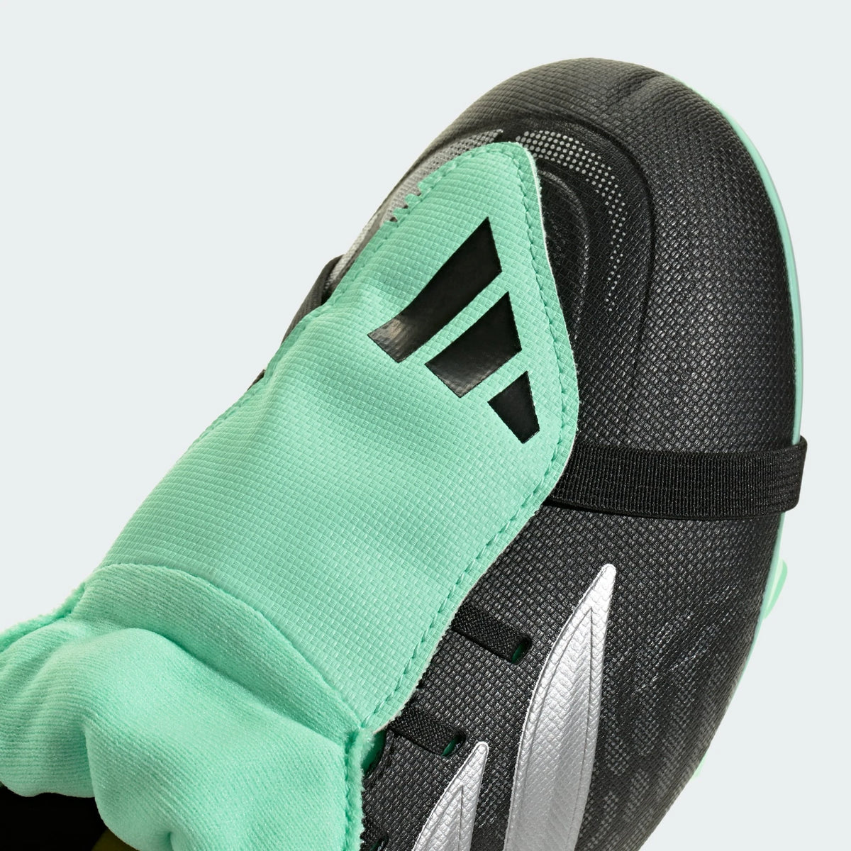 Adidas PREDATOR CLUB Fold-Over Tongue Firm Ground/ Multi Ground Football Boots - Core Black / Silver Metallic / Pulse Mint