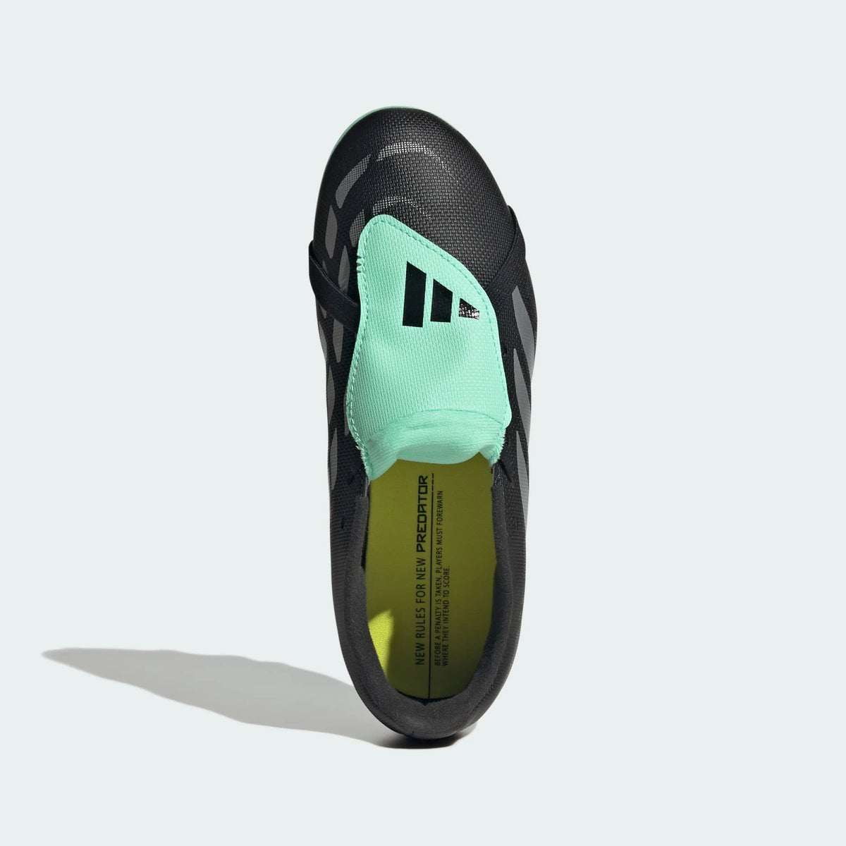 Adidas PREDATOR CLUB Fold-Over Tongue FG MG Football Boots Kids - Core Black / Silver Metallic / Pulse Mint