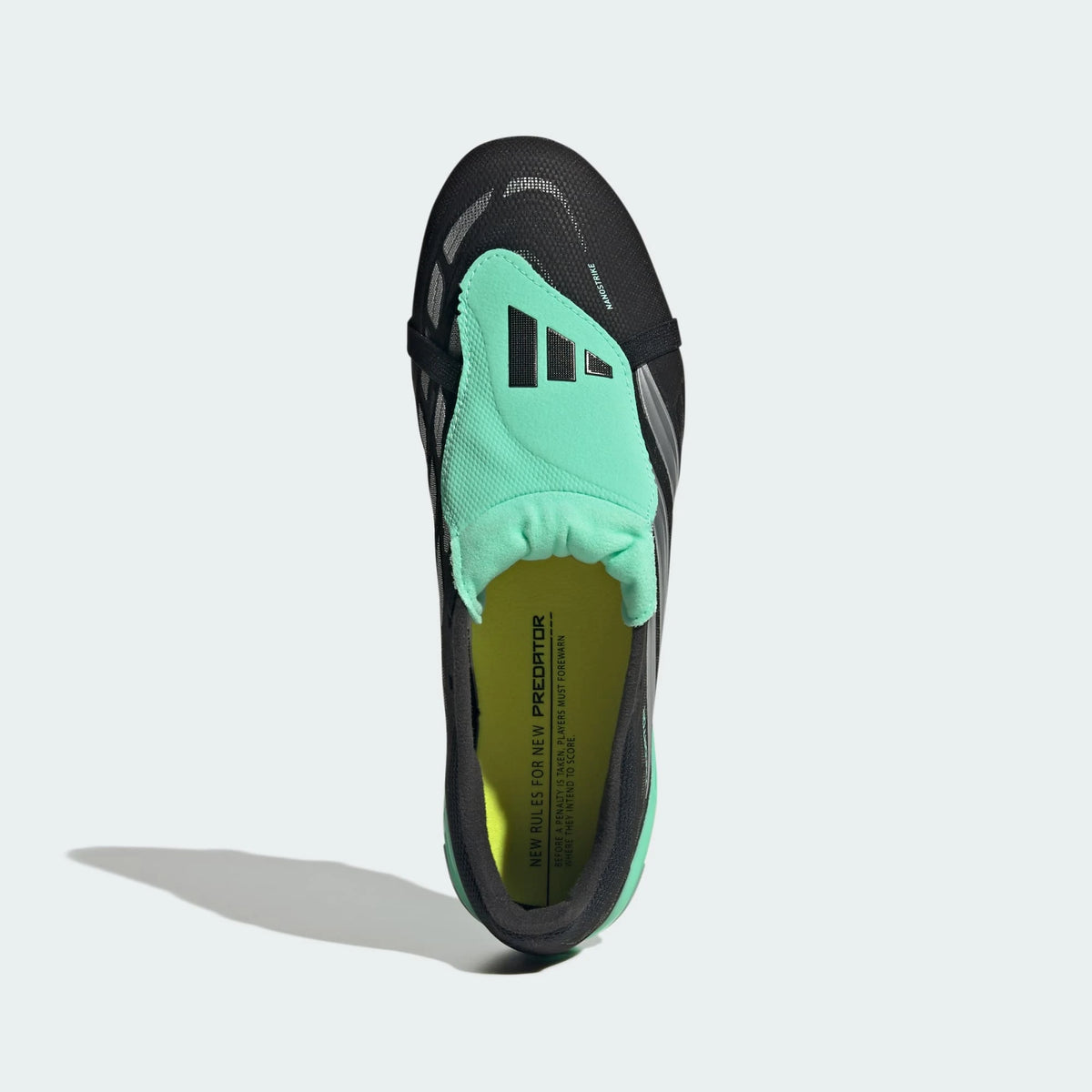 Adidas PREDATOR LEAGUE Fold-Over Tongue FG Soccer Cleats- Core Black / Silver Metallic / Pulse Mint