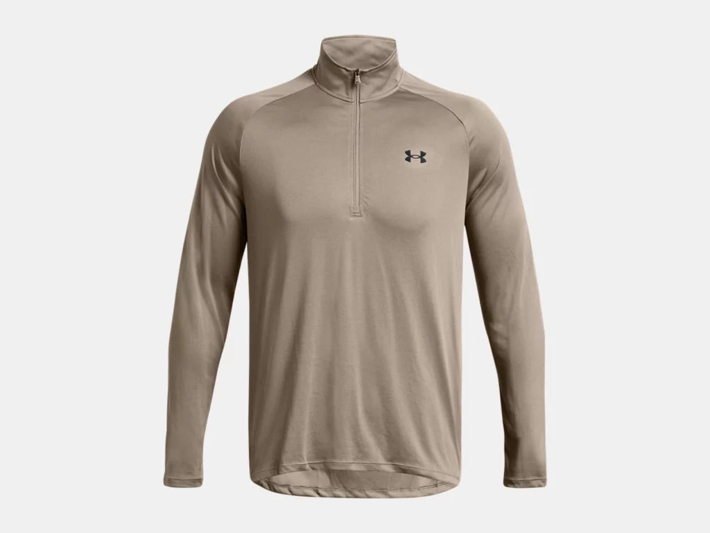 UA Tech™ ½ Zip Long Sleeve M Taupe Dusk