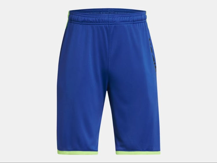 UA Stunt 3.0 Shorts Y Tech Blue / Morph Green