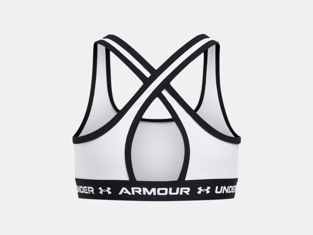 UA Crossback Sports Bra Girls' White