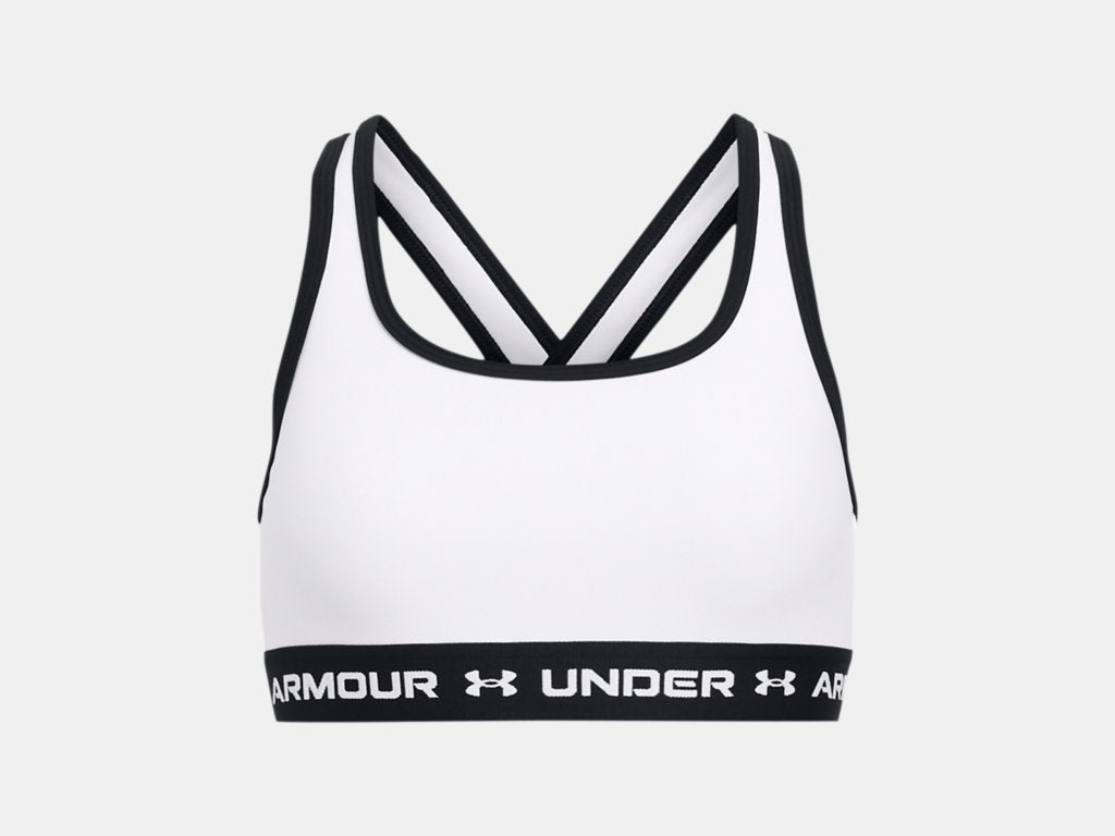 UA Crossback Sports Bra Girls' White