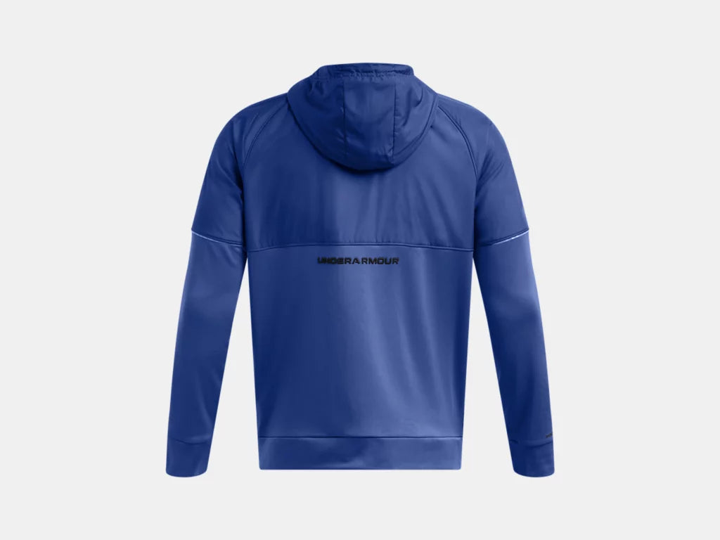 UA Armour Fleece FZ Hoodie M Tech Blue