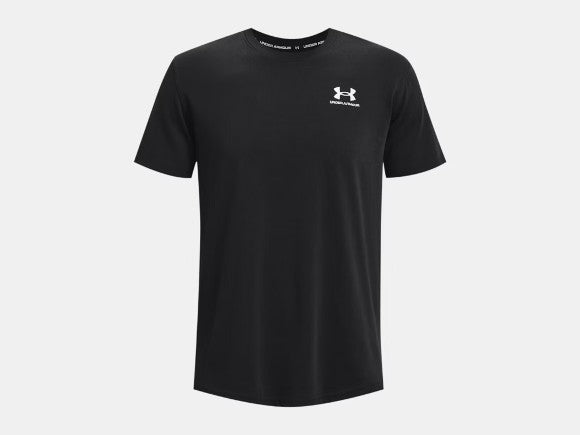 UA Armour Logo Embroidered SS T-Shirt M Blk/Wht