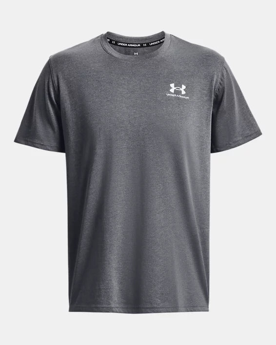 UA Armour Logo Embroidered SS T-Shirt M Pitch Gray