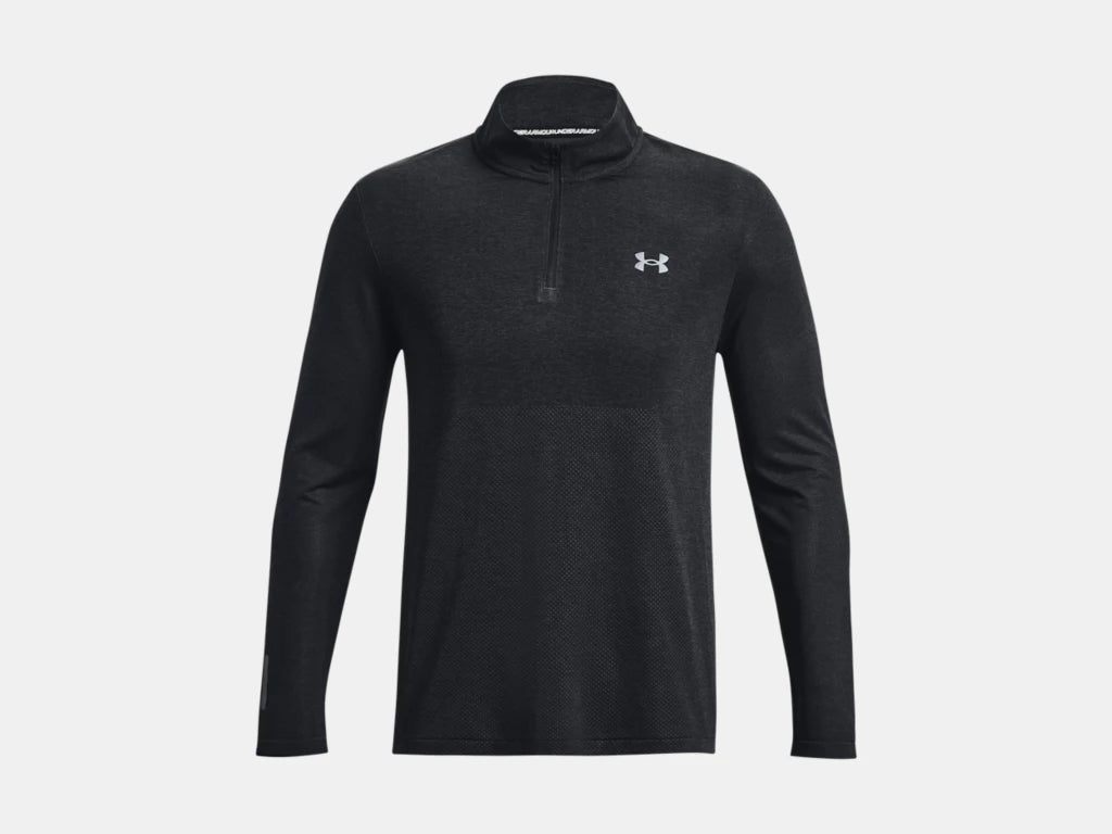 UA Seamless Stride ¼ Zip M Black