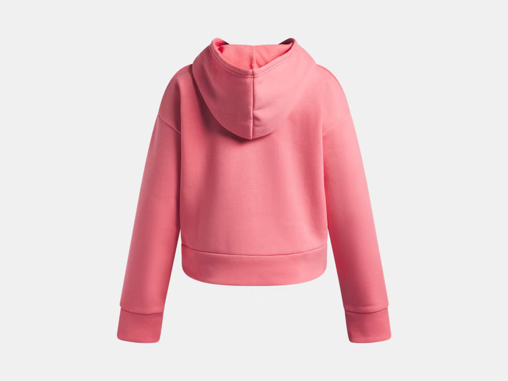 UA Rival Fleece Crop Hoodie Girls' Bittersweet Pink