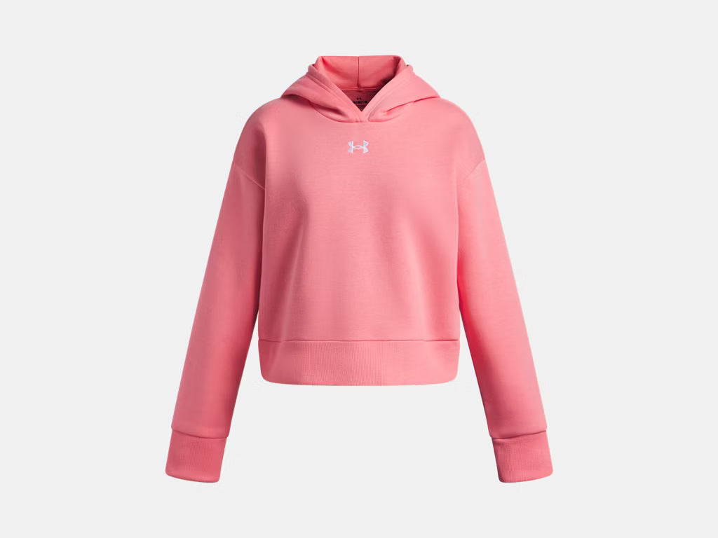 UA Rival Fleece Crop Hoodie Girls' Bittersweet Pink