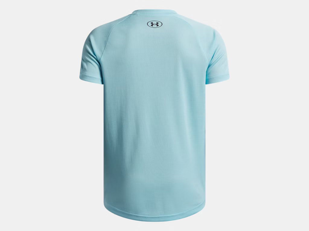UA Tech Textured SS T-Shirt Youth Blue Haze/Black