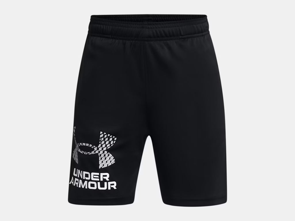 UA Tech Logo Shorts Boys Black/Mod Gray