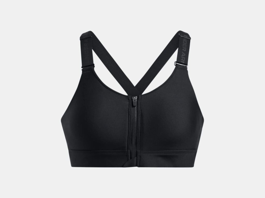 UA Infinity High Zip 2.0 Bra Black