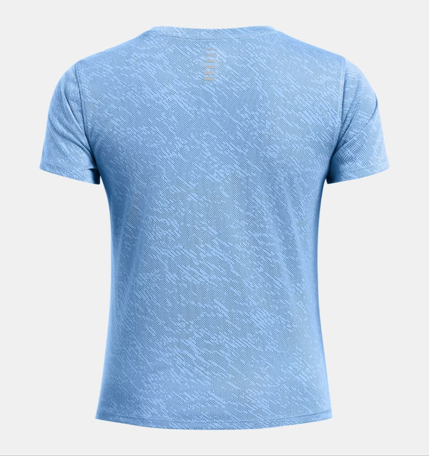 UA Launch Camo Short Sleeve T-Shirt W Horizon Blue / Reflective