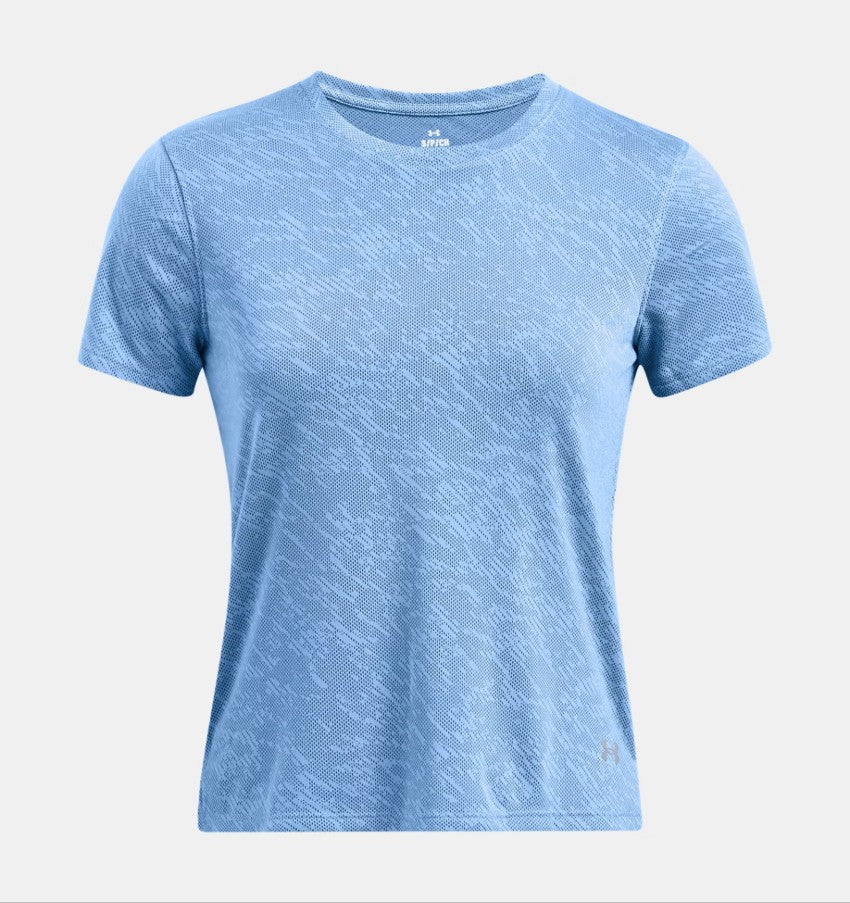 UA Launch Camo Short Sleeve T-Shirt W Horizon Blue / Reflective