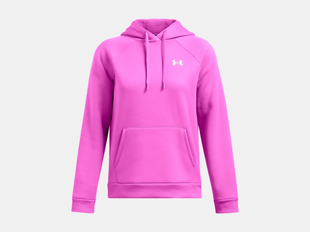 UA Armour Fleece Hoodie W Vivid Magenta