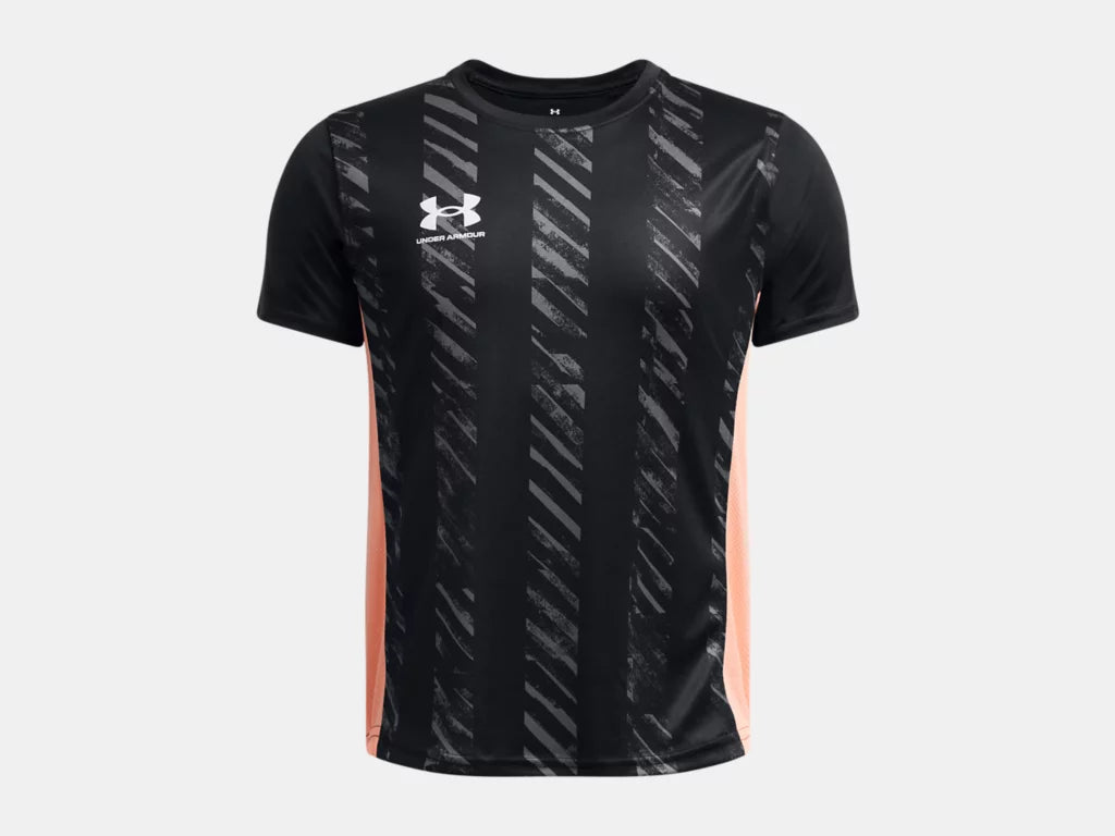 UA Challenger Short Sleeve PRNT Boys' Black