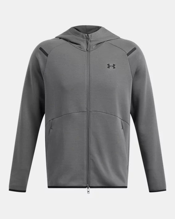 UA Unstoppable Fleece Full-Zip Hoodie M Castlerock Grey