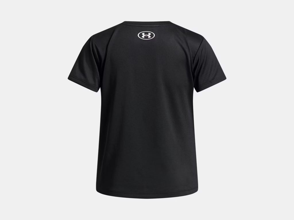 UA Tech™ Girls' Short Sleeve Black/White