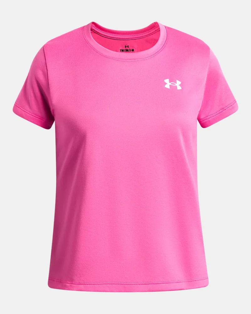 UA Tech™ Girls' Short Sleeve Pink