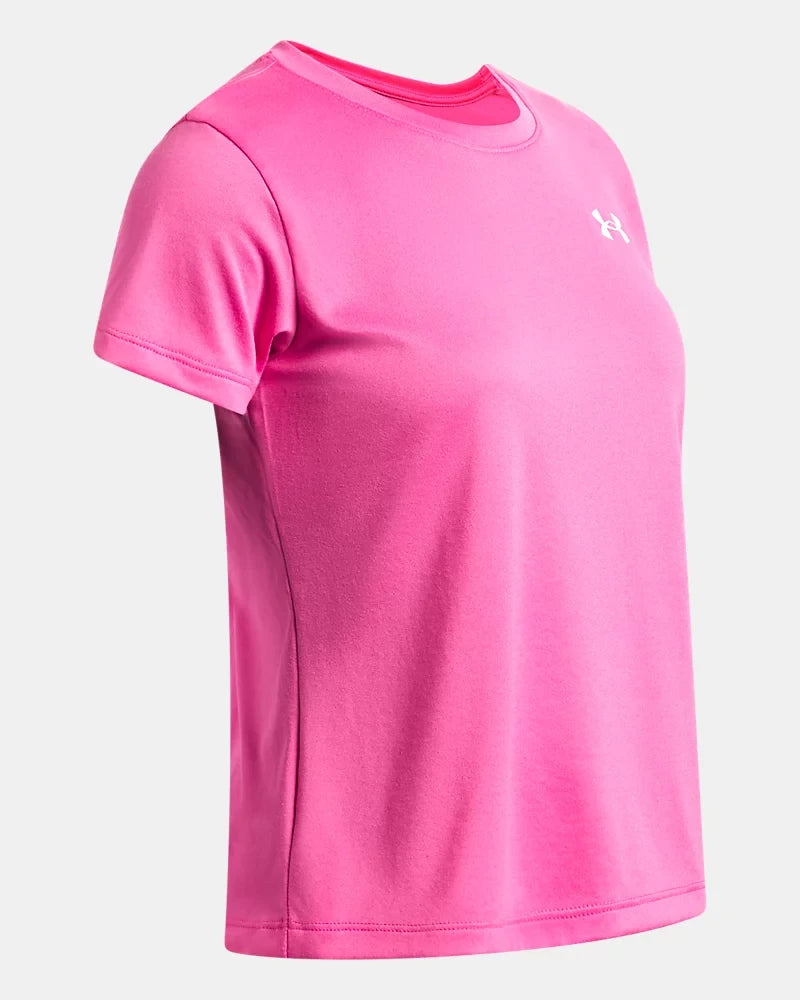 UA Tech™ Girls' Short Sleeve Pink