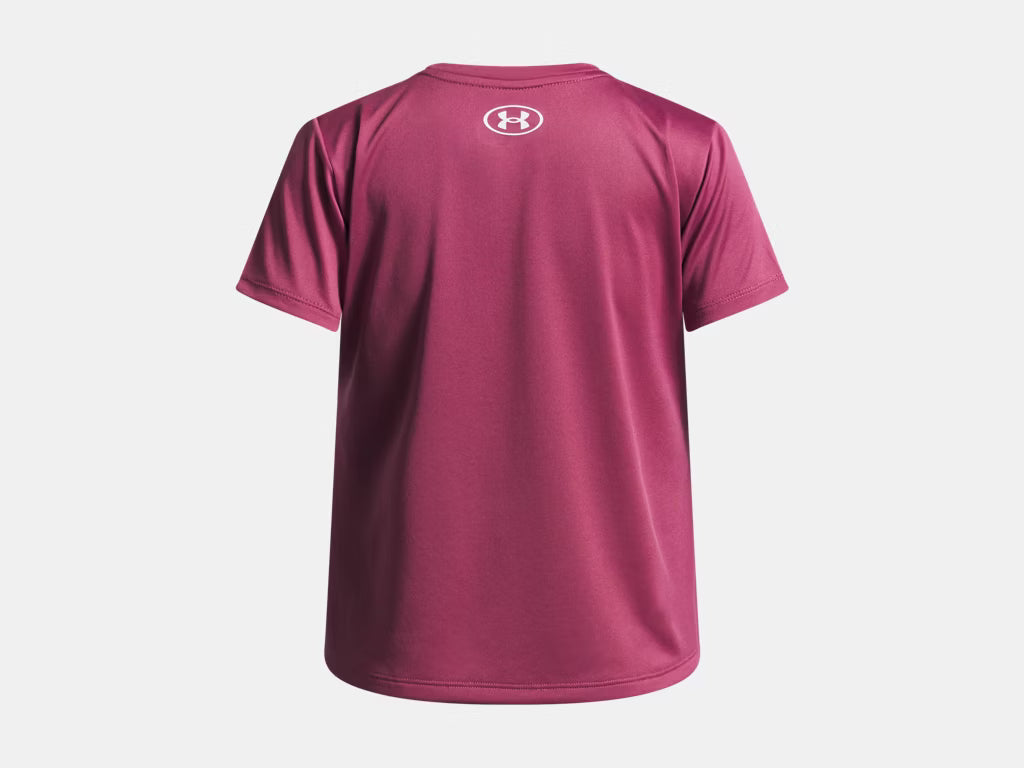 UA Tech™ Girls' Short Sleeve Fuchsia Dusk