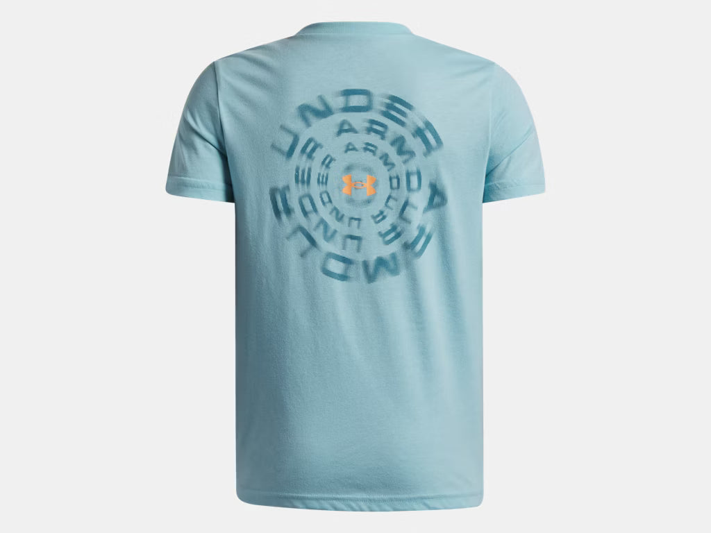 UA Woodmark SS Tee K Blue Haze/Orange Bloc