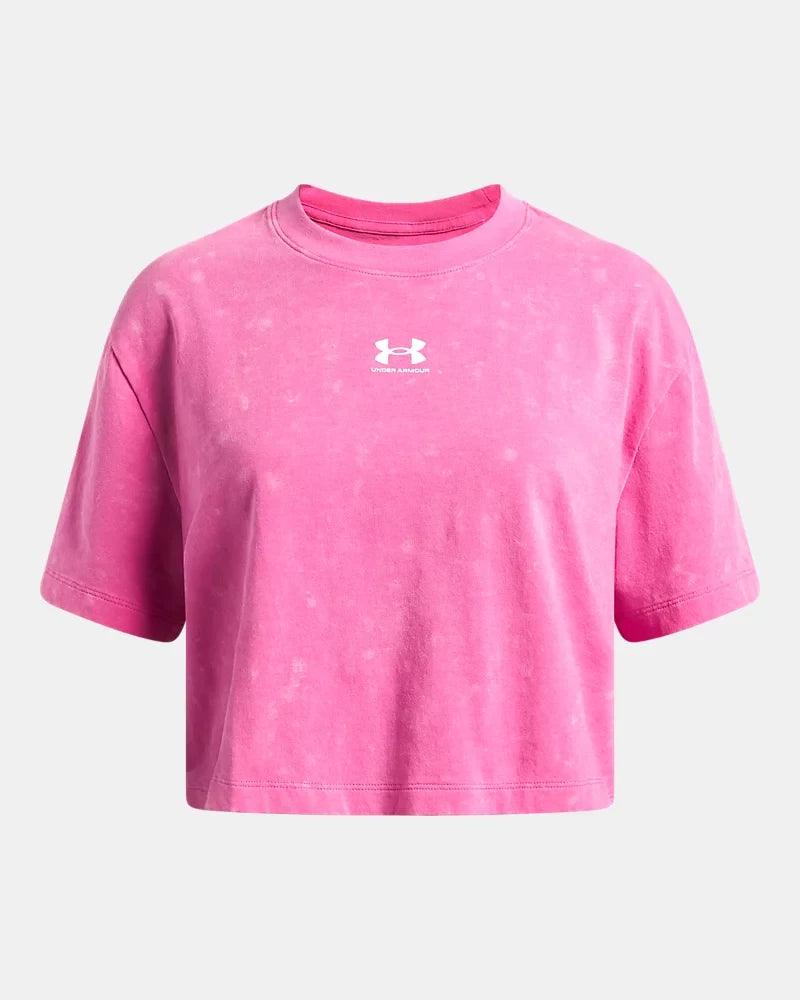 UA Rival Wash Girls' Short Sleeve Pink
