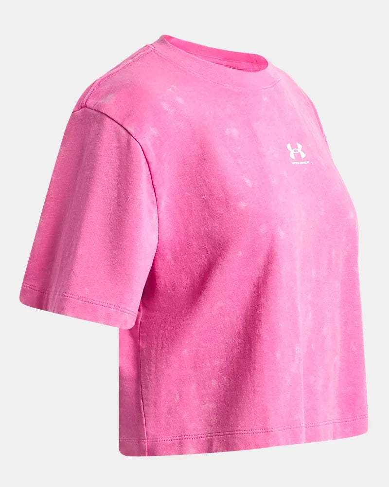 UA Rival Wash Girls' Short Sleeve Pink