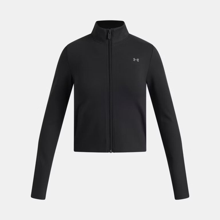 UA Motion Girls' Full Zip Black