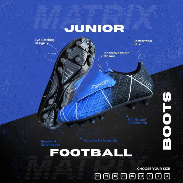 Precision Matrix Football Boots FG JNR Black/Blue