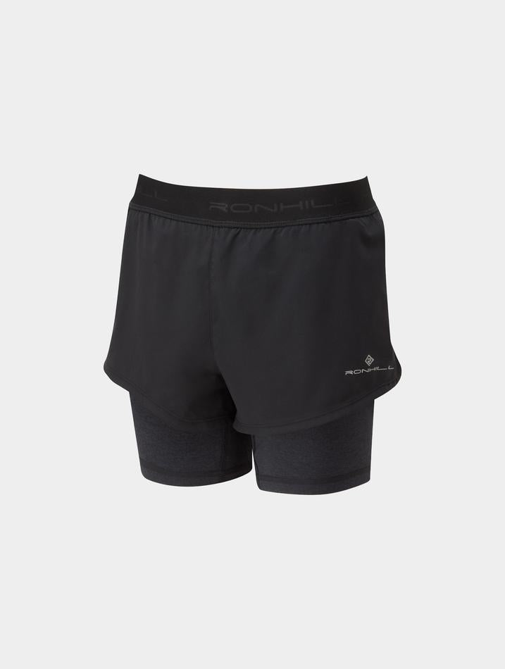 Ronhill Tech Twin Shorts W Black/Grey