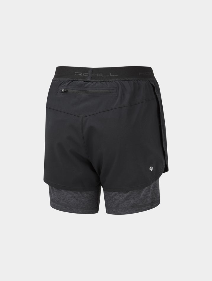Ronhill Tech Twin Shorts W Black/Grey