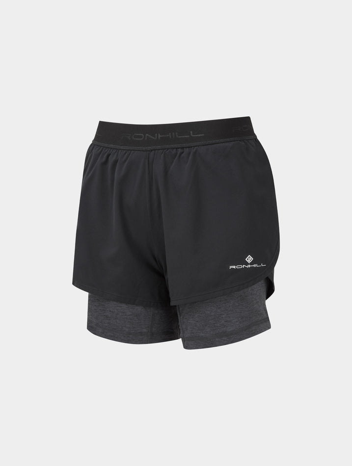 Ronhill Tech Twin Shorts W Black/Grey