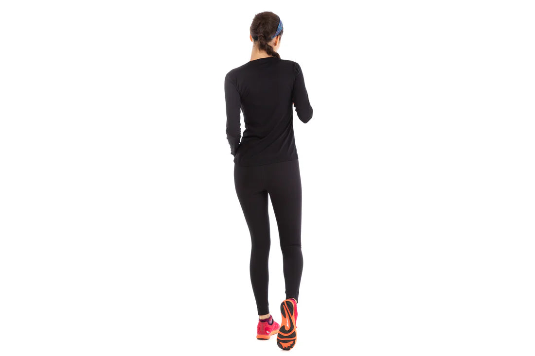 Ronhill Long Sleeve Core T-Shirt W Black/Bright White