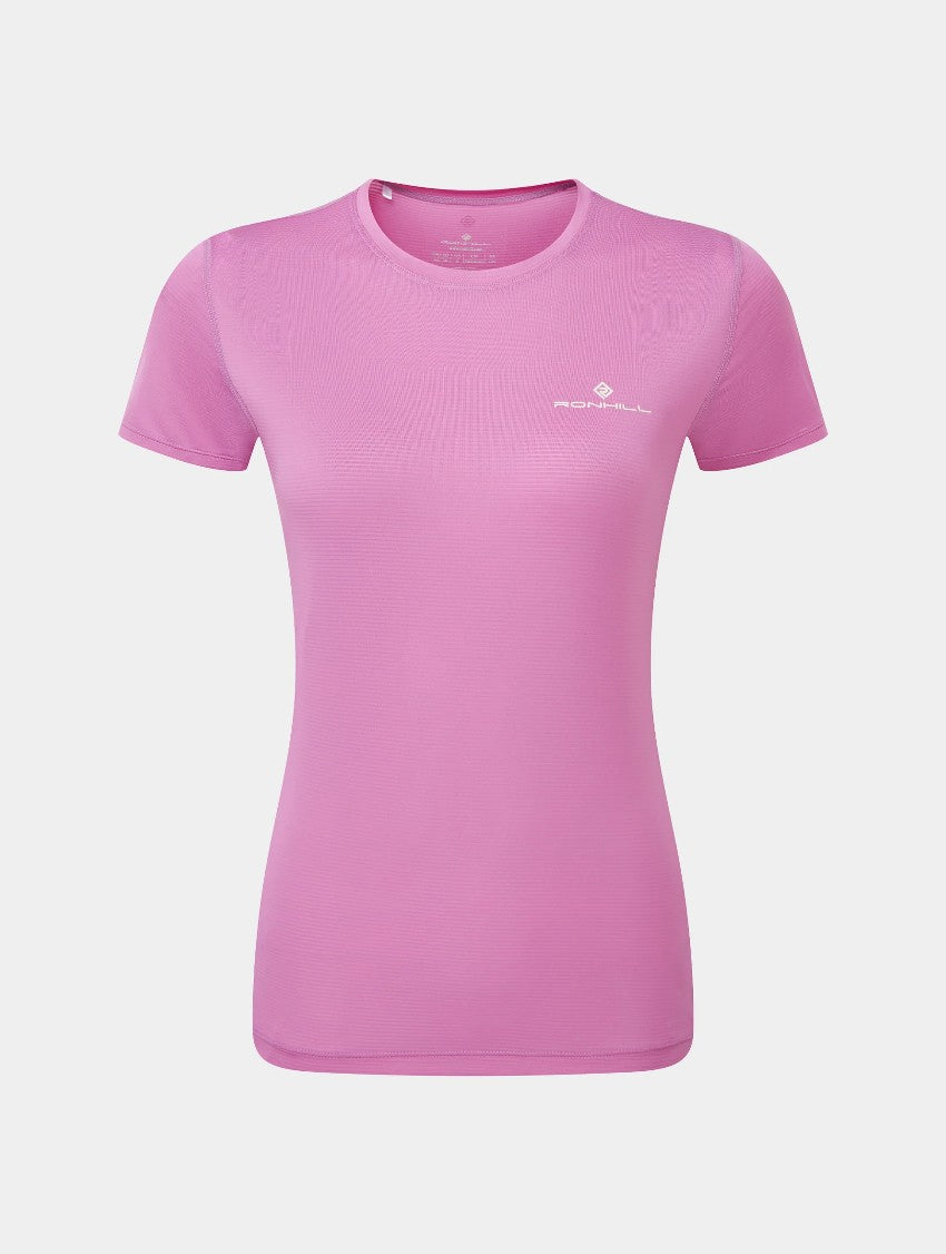 Ronhill Tech Short Sleeve T-Shirt W Pink/Lime