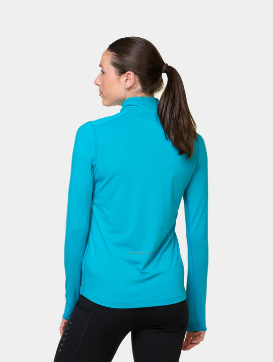 Ronhill Core Thermal 1/2 Zip Top W Azure/Bright White