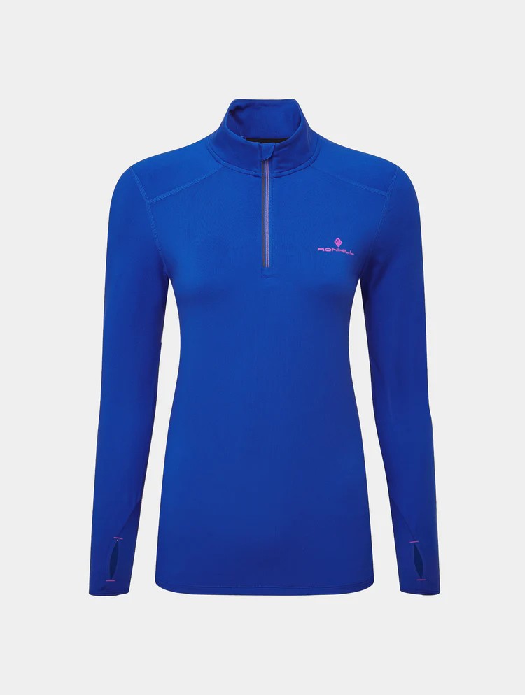 Ronhill Core Thermal 1/2 Zip Top W Blue