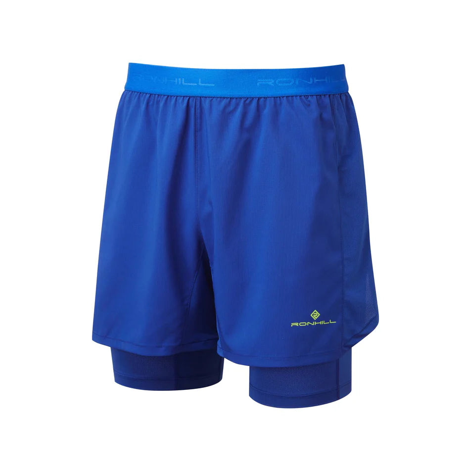 Ronhill Tech 5'' Twin Short M Ocean/Citrus