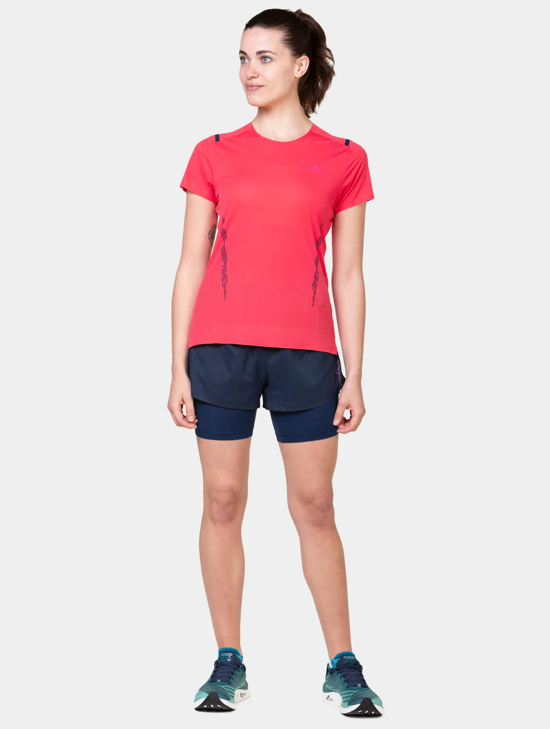 Ronhill Tech Race Twin Short W Navy/Razzmatazz